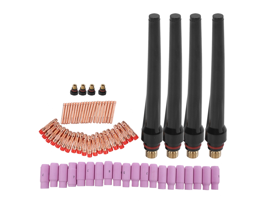 Kit De Accesorios Para Antorcha Tig Con Lente De Gas Y Tapa Trasera Para Wp-17/18/26, 68 Piezas.
