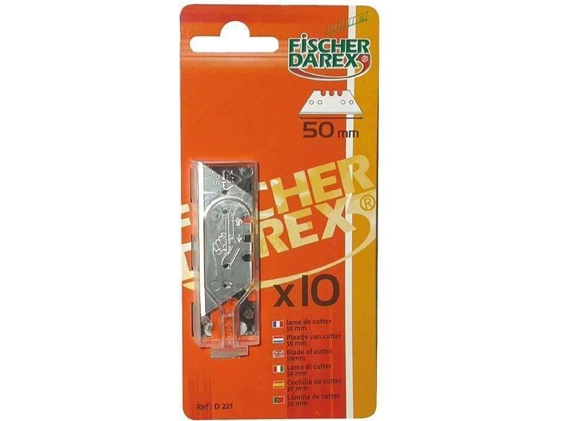 Conjunto De 10 Lâminas Trapecios 50 Mm Fischer Darex