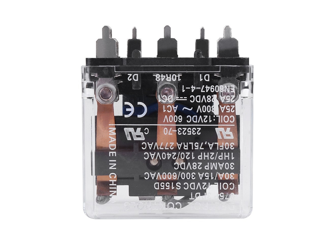 Relé Electromagnético De Potencia 12v Bobina 3pdt 11 Pines Terminal 1 Unidad