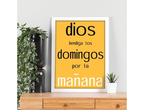 Póster NACNIC con Mensaje Feliz. Dios Bendiga Los Domingos.