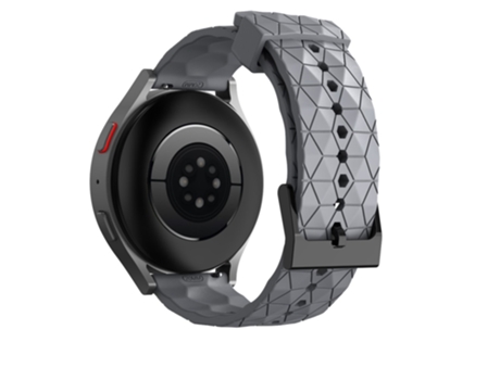 Correa de Silicona patrón de fútbol 20mm para Samsung Galaxy Watch 5/Huawei Watch GT - canoso