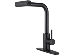 Torneira de cozinha preto fosco com design moderno, alta durabilidade e fluxo ajustável ZYBLSSBB