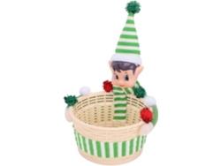 Cesta navideña con forma de duende para dulces y golosinas, con gran capacidad. Ide Gokoco