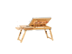 Escritorio plegable para ordenador, ideal para el hogar. Diseño ligero, materiales ecológicos y amplio cajón con ventilador.