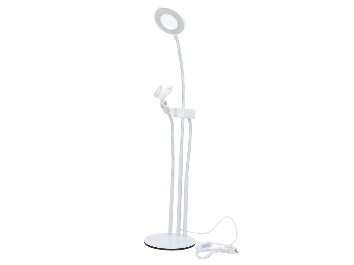 Lámpara Led Multifuncional De Brillo Ajustable Para Salones De Belleza, Tatuajes Y Manicura - Blanca