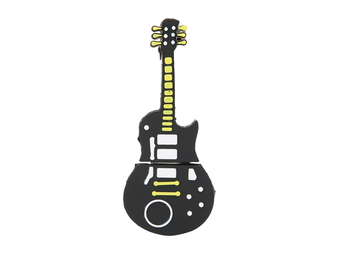 Memoria Usb Portátil En Forma De Guitarra Animada Flash Disk De 128gb