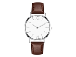 Reloj De Pulsera De Cuero Para Hombre, Estilo Ejecutivo, Cuarzo Analógico, Marrón Oscuro.