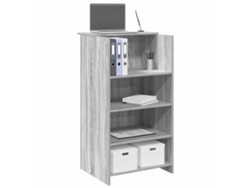 Mostrador de recepción de 55x50x103,5 cm, fabricado en madera sintética gris Sonoma.