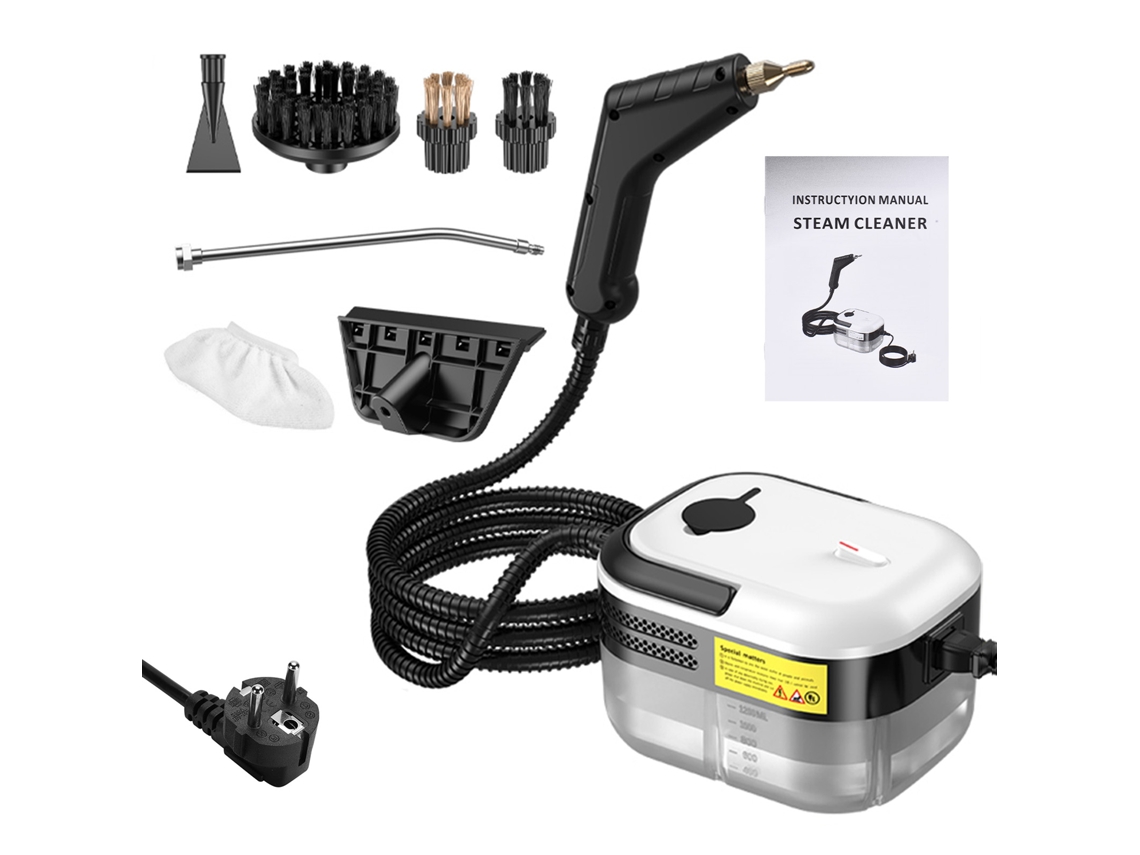 Aspiradora De Vapor Portátil De 1200 W, Calentamiento Rápido En 15 S, 1200 Ml, Con 7 Accesorios Para El Hogar Y El Coche.