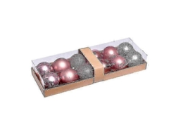 Adornos navideños, bolas navideñas de 6 cm (16 piezas), bolas de plástico para envolver regalos, adornos para árbol de Navidad Hengjian