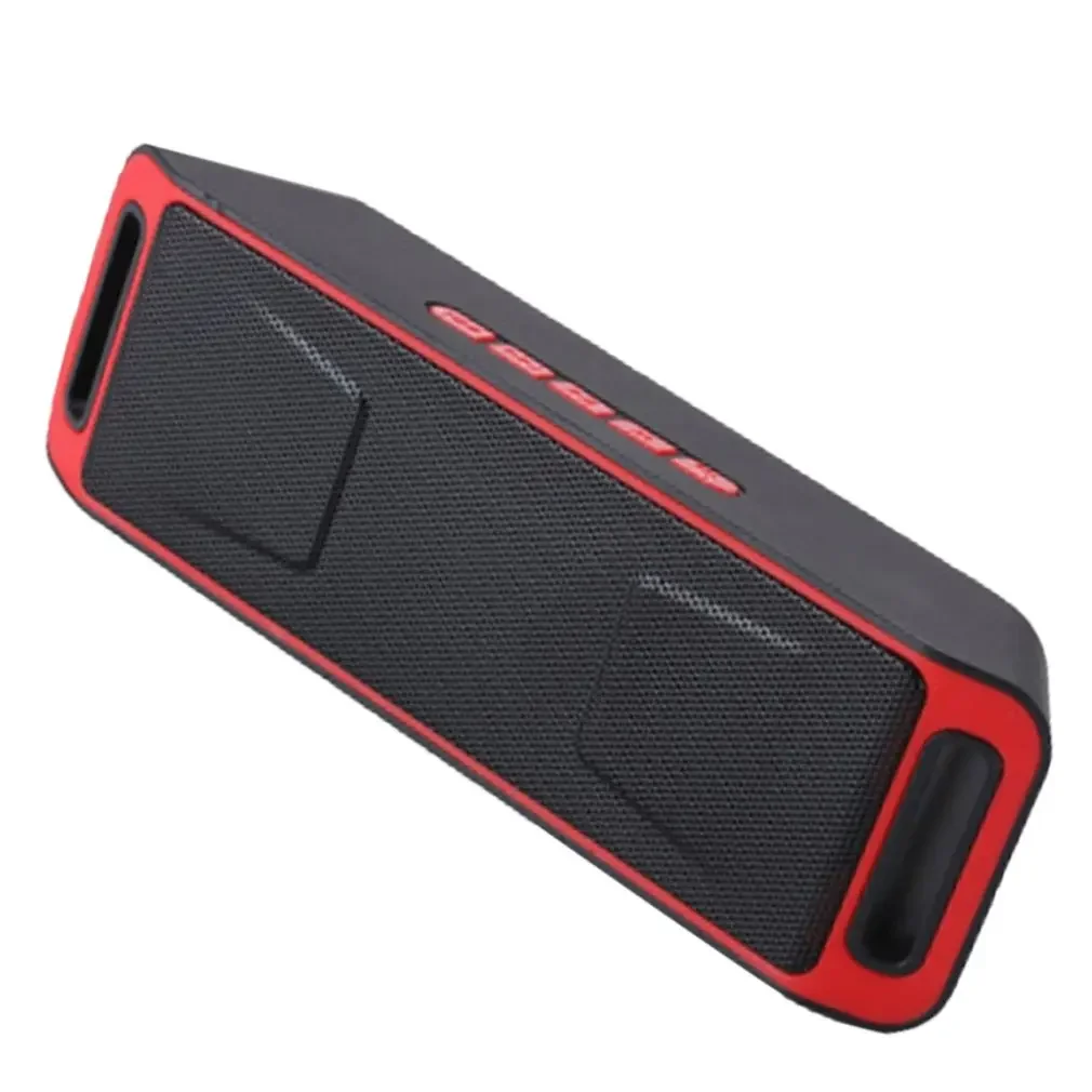 (rojo) Mini Altavoz Bluetooth Portátil Con Graves Potentes Y Compatible Con Expansión De Tarjeta Tf.