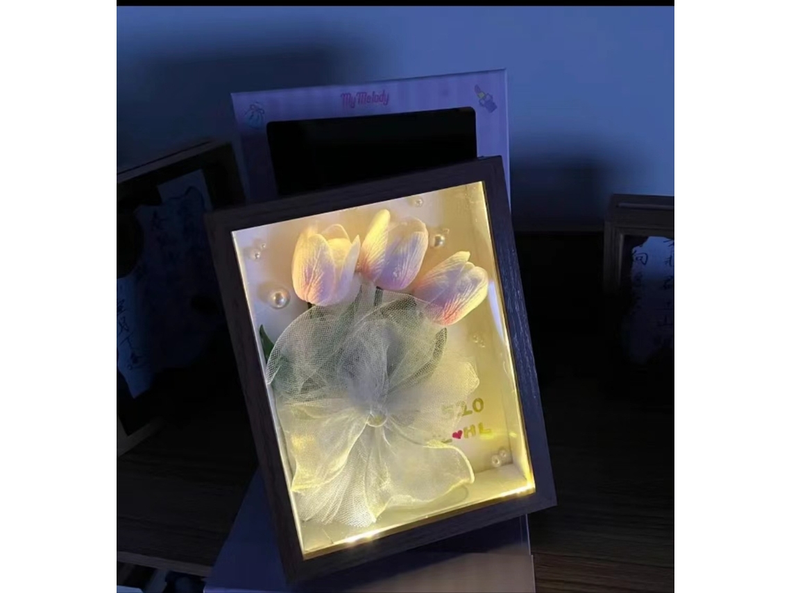 DIY TRUMSEN-GM Lámpara Decorativa Retrato Luz de Noche Hazlo Tú Mismo Regalo San Valentín Rojo