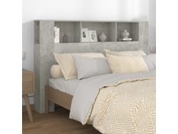 Mueble Cabecero Gris Hormigón 160x18,5x104,5 Cm