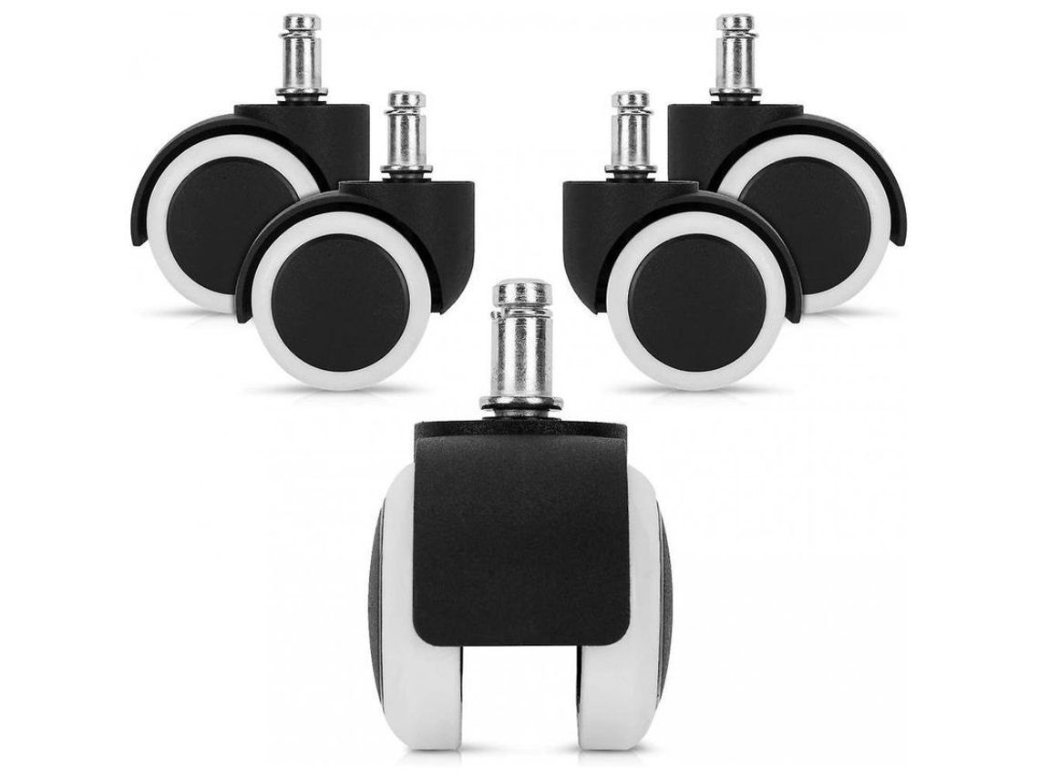 Ruedas De Silla Oficina 11mm 5 Unidades Rodamientos 50mm Diametro Para Suelos Madera Laminado Baldosa Blanco Ikl