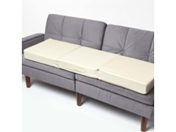 Homescapes Cream Cotton Orthopaedic Foam 3 Seater Booster Cushion