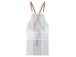 JILLIOPER Delantal Unisex Transparente de TPU Impermeable, para Lavado de Platos, Cocina, Cocina, Aproximadamente 70x68 cm
