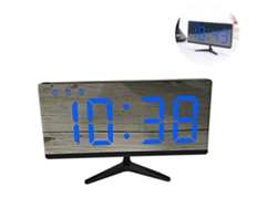 Reloj despertador digital LED, pantalla con 4 brillos, fecha, temperatura, USB RNEMITERY