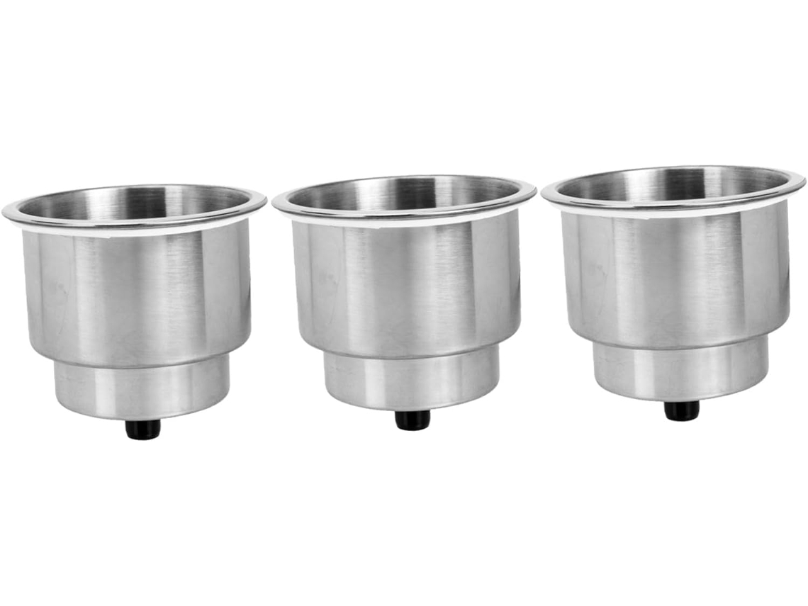 Inserto De Portavasos De Acero Inoxidable De 3 Piezas, Estable Para Barcos, Kayaks Y Autocaravanas, Portavasos Y Almacenamiento