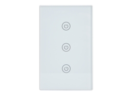 Rebe-interruptor Inteligente De Cristal 3 Interruptores Con Control Por Voz, App Y Wifi Para Google Home