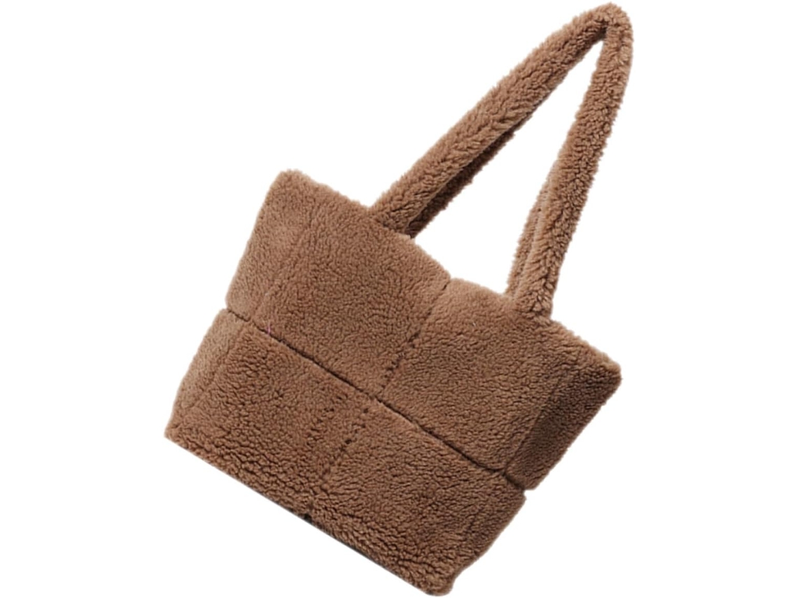 Bolsa Grande De Pelúcia Para Mulheres Com Alça De Ombro, Ideal Para Compras E Trabalho.