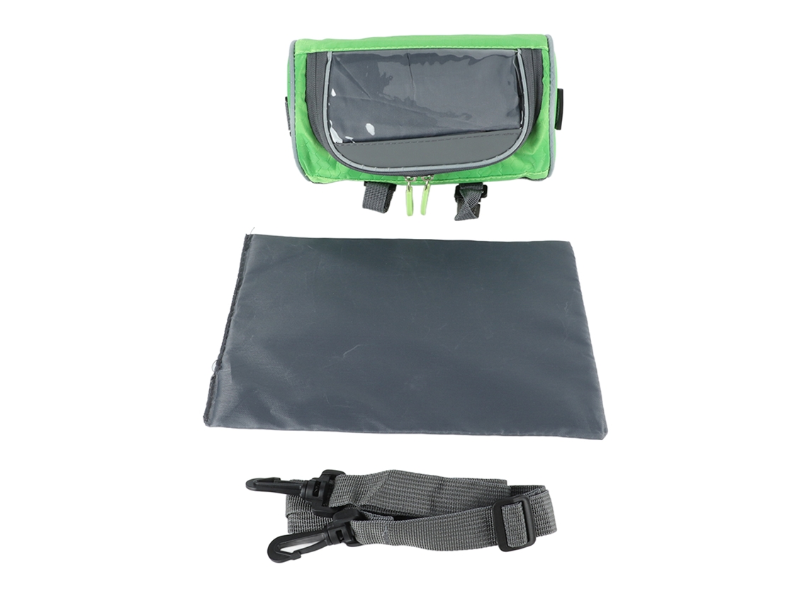 Bolsa Impermeable Para Manillar De Bicicleta Con Correa Extraíble Para Teléfono Móvil - Verde Navegación