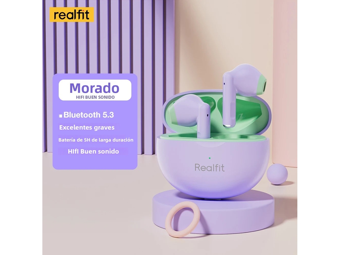 (morado) Auriculares Inalámbricos Bluetooth Hifitws De Alta Calidad, Auriculares Internos Con Control De Volumen