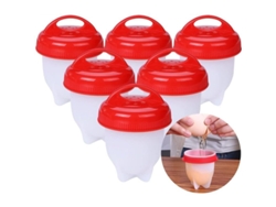 Cocedor De Huevos De Silicona, 6 Piezas, Antiadherente, Sin Cáscara, Libre De Bpa, Para El Hogar Y Restaurantes.