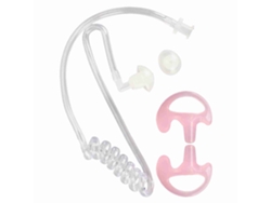 Auriculares De Tubo Acústico Para Walkie-talkie, Tubo Transparente De Repuesto Con Auriculares Rosa