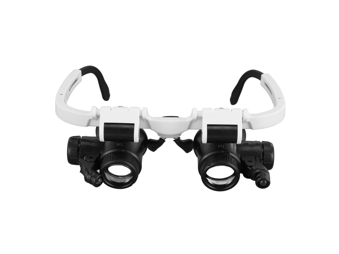 Lupa con cabezal ajustable y luz LED de 23x para reparación de relojes e identificación de joyas.