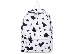 Mochila de lona con estampado de vaca, para la escuela o para ir de compras.