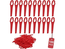 Cuchillas de repuesto Rebe-100 de plástico para cortacéspedes, resistentes y duraderas, compatibles con los modelos FRT18A y FRT20A1.