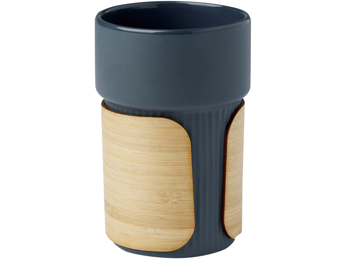 Vaso De 340 Ml Con Funda De Bambú "fika"