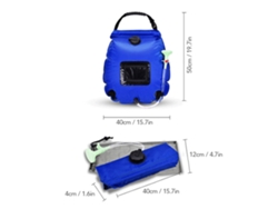 Bolsa De Agua Plegable De 20 Litros Para Camping, Ducha, Con Energía Solar, Portátil Para Uso En Exteriores.