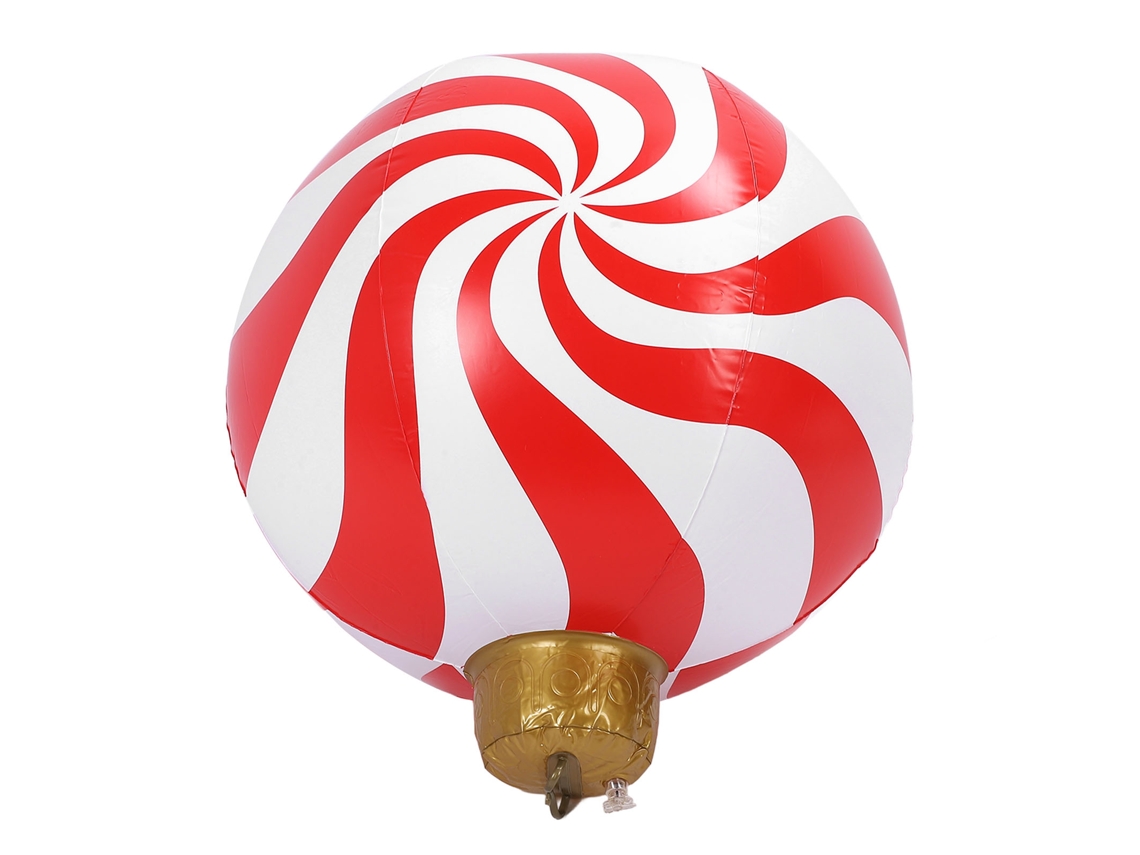 -pelota Inflable Navideña De Forma De Dulce 23.62in En Pvc Para Decoración Exterior Jardín Modelo A Molino De Viento Navideño