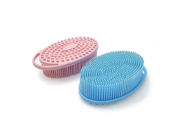 2 Cepillos Corporales Y Masajeadores Para El Cuero Cabelludo, Cepillo Exfoliante Para Champú, 135*35 Mm, Rosa + Azul