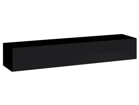 Mueble TV MÓVEIS BONITOS Berit (180x40x30 cm - Negro - Melamina)