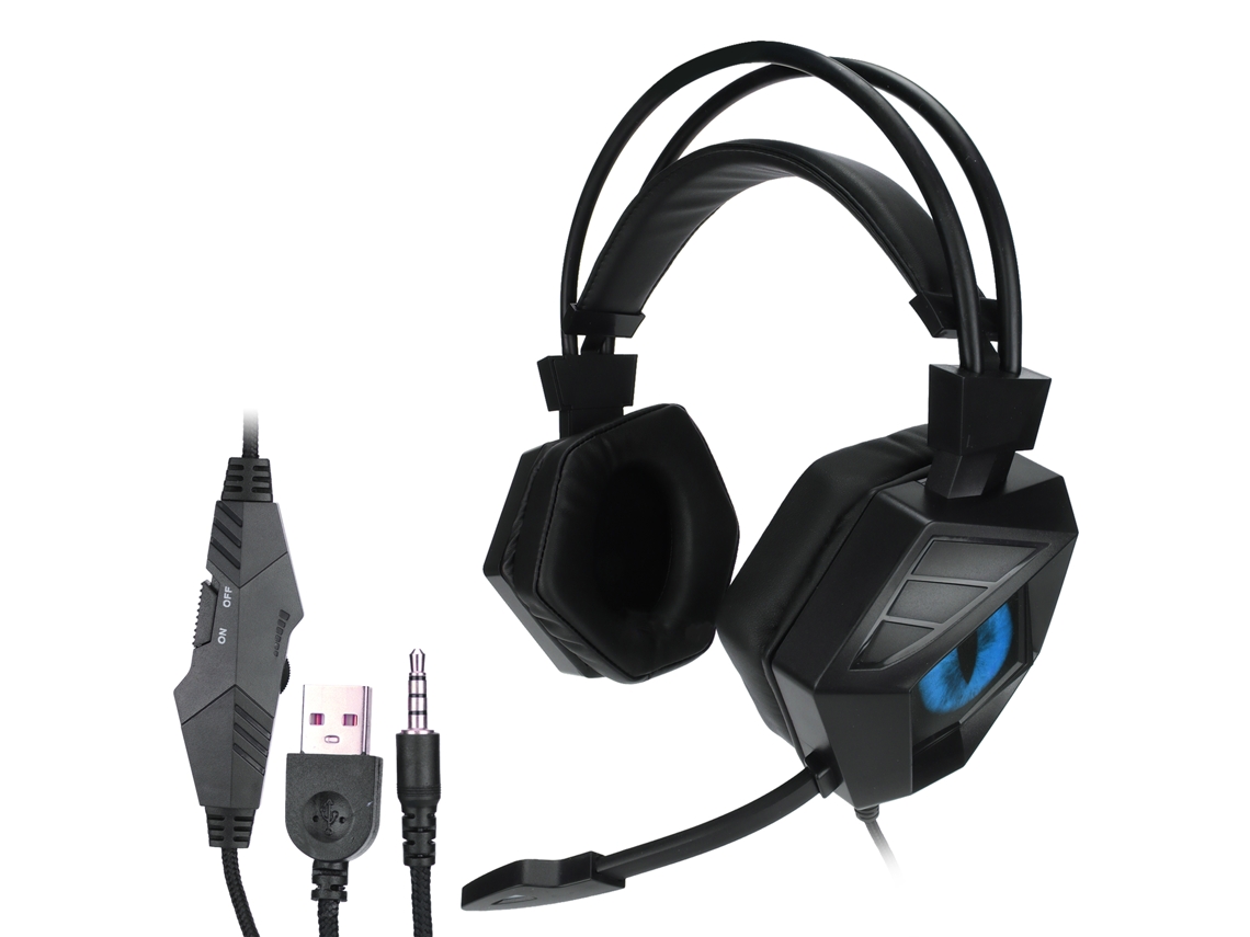 Auriculares Para Juegos Con Cancelación De Ruido, Interfaz Usb 3,5 Mm, Supraaurales Rgb Micrófono