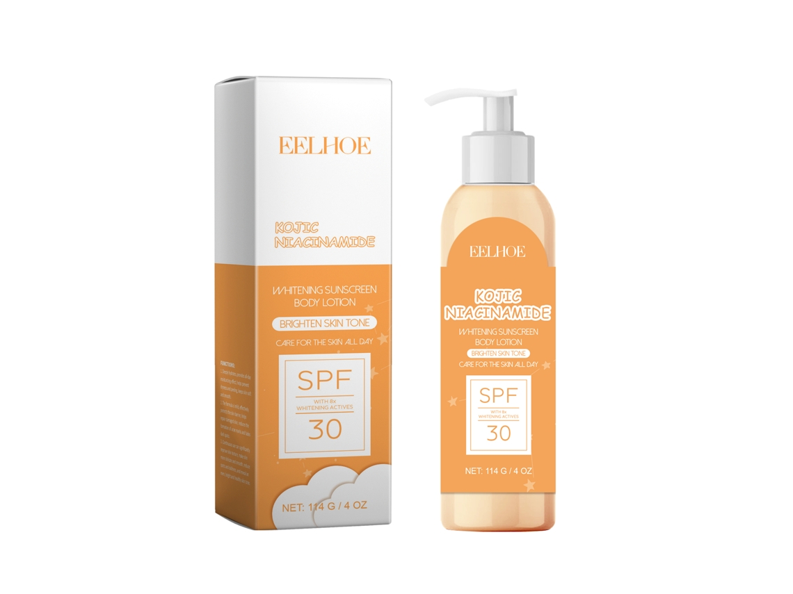 Loción corporal de alta blancura con protección solar SPF