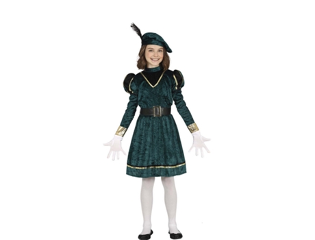 Disfraz de Niña GUIRMA Sirviente Verde Elegante (5-6 años)