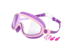 Gafas de natación infantiles con montura grande, alta definición, antivaho e impermeables, de silicona. Modelo 8