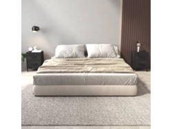 Mesitas de Noche LOVELY HOME Mesinha 2 Pcs 36X30X45 Cm Madeira Pinho Maciça Preto