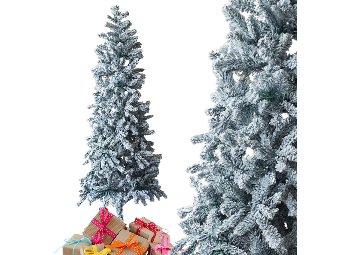 Árbol de Navidad KLACK Nevado Realista PVC de Alta Calidad para Decoración Interior - Reutilizable y Fácil de Montar 120 cm