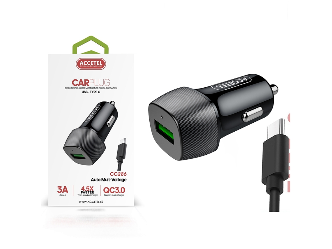 Cargador ACCETEL A23 5G (USB-C - Negro)
