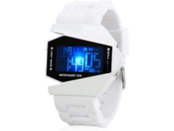 Reloj Led En Forma De Avión Con Fecha Reloj De Pulsera Con Correa De Silicona Impermeable Amarillo Yuysan