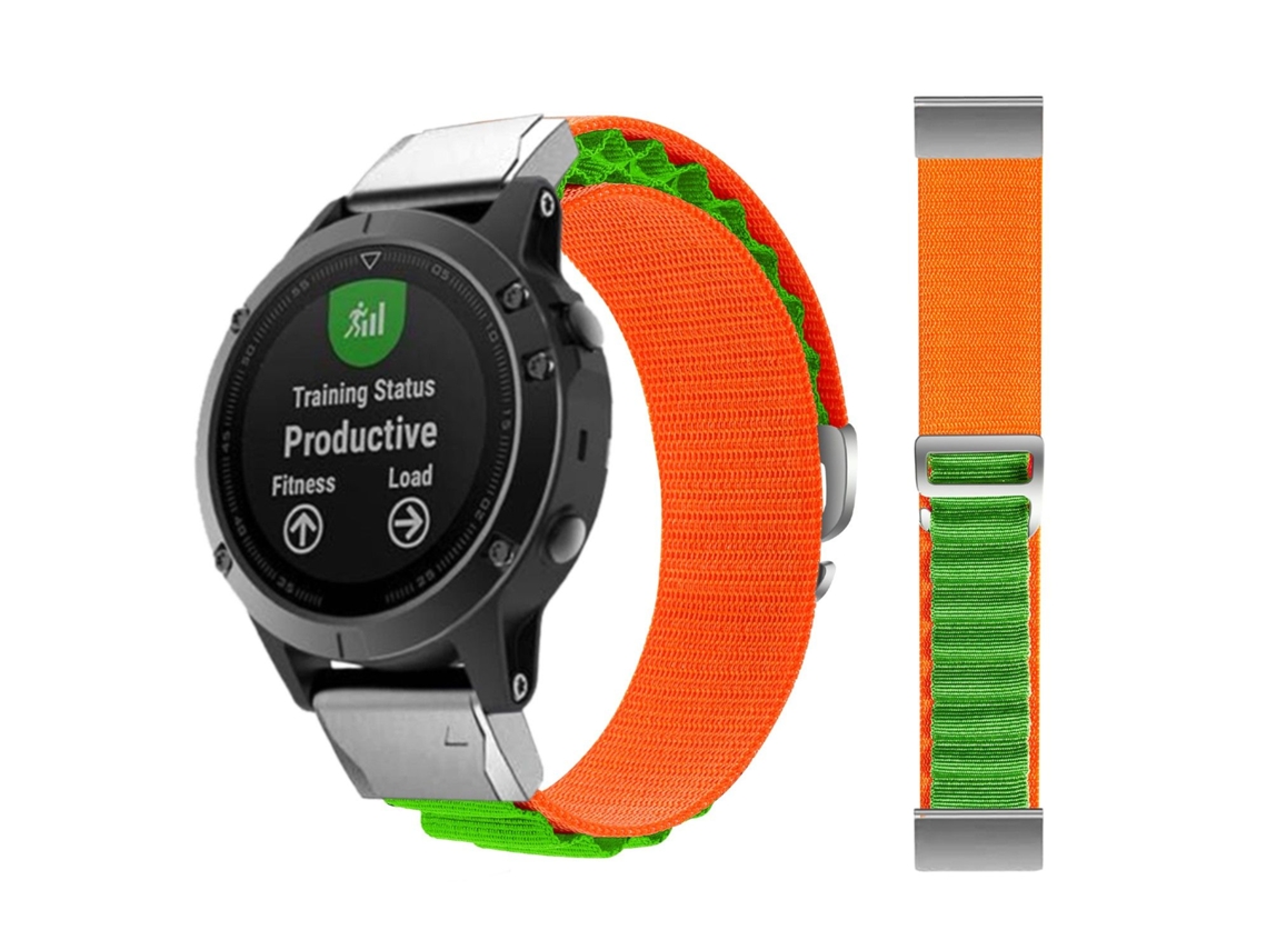 Correa Loop Alpine para Garmin MARQ Athlete Naranja y Verde