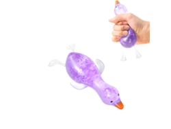 Juguete de pato morado para apretar para niños