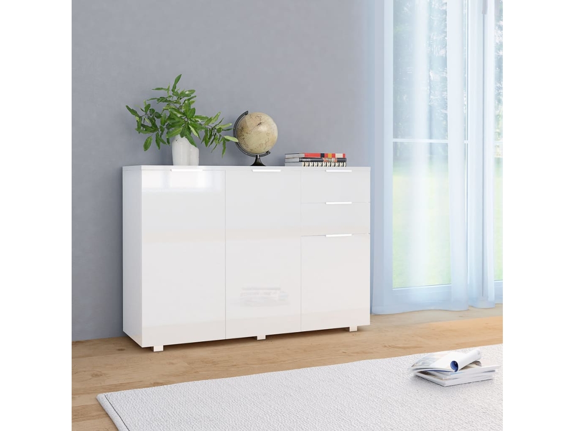 Aparador Blanco Brillante 107x35x80,5 Cm