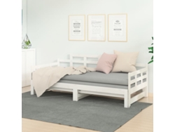 Sofá Cama Extraíble Sin Colchón Blanco 2x(90x200) Cm
