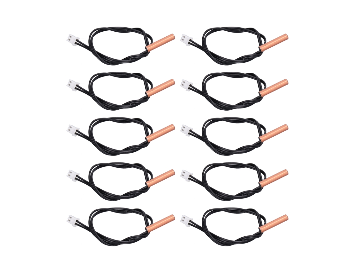 10 sondas de sensor de temperatura NTC de 10 K, impermeables, de cobre con PVC para aire acondicionado.