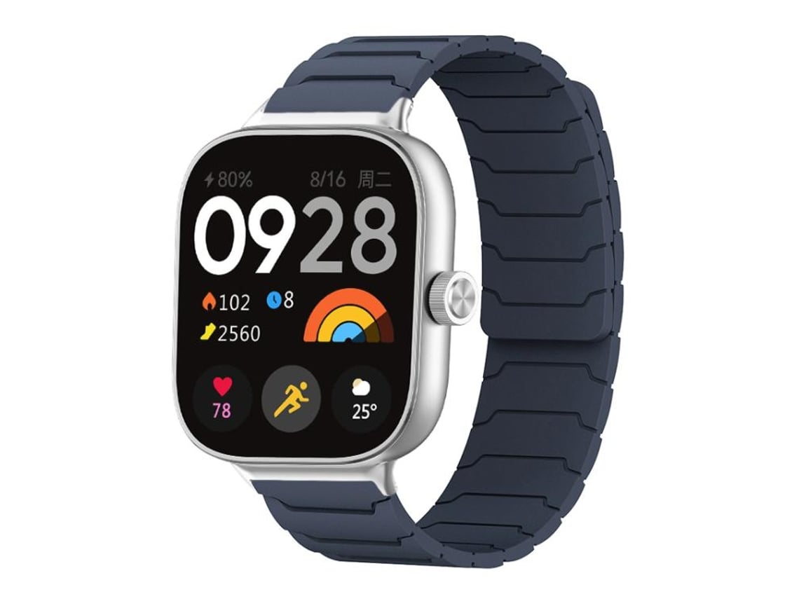 Bracelete Para Redmi Watch 6 / 5 / 4 - Silicone Magnético Azul Meia-noite